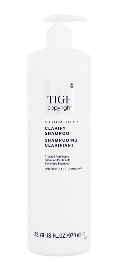Sügavpuhastav shampoon TIGI COPYRIGHT Clarify Shampoo 970ml hind ja info | Šampoonid | kaup24.ee