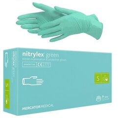 Ühekordsed nitriilkindad Mercator Nitrylex Green, S 100 tk hind ja info | Töökindad | kaup24.ee