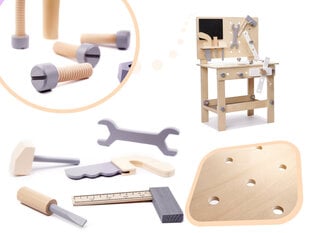 Стенд с деревянными инструментами на столе «Сделай сам» цена и информация | Игрушки для мальчиков | kaup24.ee