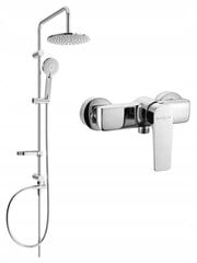 Dušisüsteem koos segistiga Mexen Carl Lynx, Chrome hind ja info | Komplektid ja dušipaneelid | kaup24.ee
