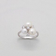 Ilus Pärlitega hõbesõrmus (925) E51950PEU-53.5 hind ja info | Sõrmused | kaup24.ee