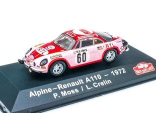 Alpine-Renault A110 – 1972 P. Moss / L. Crelin Atlas 1:43 3575030 цена и информация | Коллекционные модели автомобилей | kaup24.ee