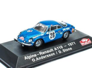 Alpine-renault A110 – 1971 O. Andersson / D.stone Atlas 1:43 3575015 hind ja info | Mudelautode kollektsioneerimine | kaup24.ee