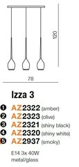 Azzardo подвесной светильник Izza 3 AZ2322 цена и информация | Люстры | kaup24.ee