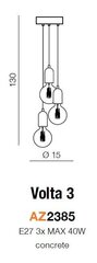 Azzardo подвесной светильник Volta 3 AZ2385 цена и информация | Люстры | kaup24.ee