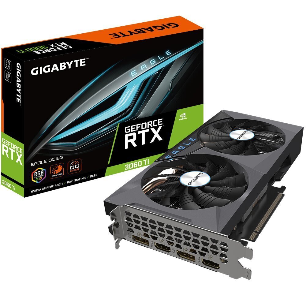 Gigabyte GeForce RTX 3060 Ti Eagle OC 8G цена и информация | Videokaardid (GPU) | kaup24.ee