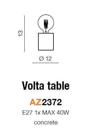 Laualamp Azzardo Volta Table AZ2372 hind ja info | Laualambid | kaup24.ee