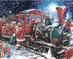 Maalid numbrite järgi "Christmas train" 40x50 G hind ja info | Maalid numbri järgi | kaup24.ee