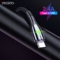 Yesido Fast charge USB to USB C(to Type C) with LED Light, zink alloy,1.2 m, mod. CA43 hind ja info | Mobiiltelefonide kaablid | kaup24.ee