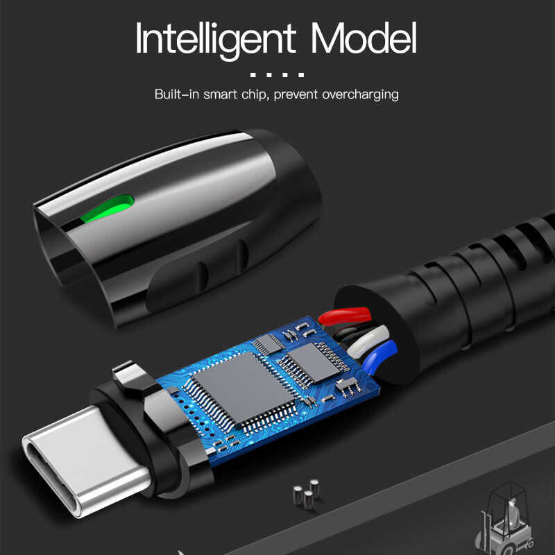 Yesido Fast charge USB to USB C(to Type C) with LED Light, zink alloy,1.2 m, mod. CA43 hind ja info | Mobiiltelefonide kaablid | kaup24.ee