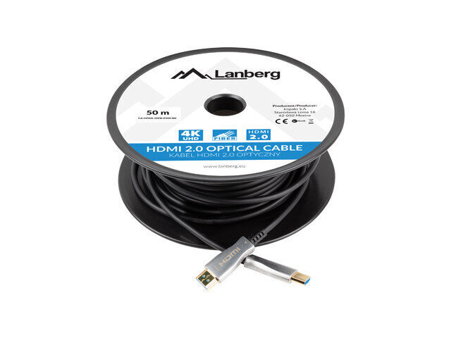 Lanberg CA-HDMI-20FB-0500-BK hind ja info | Kaablid ja juhtmed | kaup24.ee