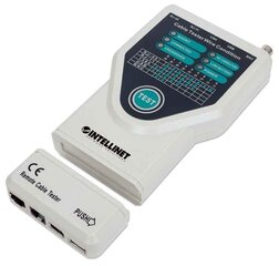 Тестер кабельной системы Intellinet 5-w-1 RJ11 / RJ45 / FireWire 1394 / USB / BNC цена и информация | Выключатели, розетки | kaup24.ee