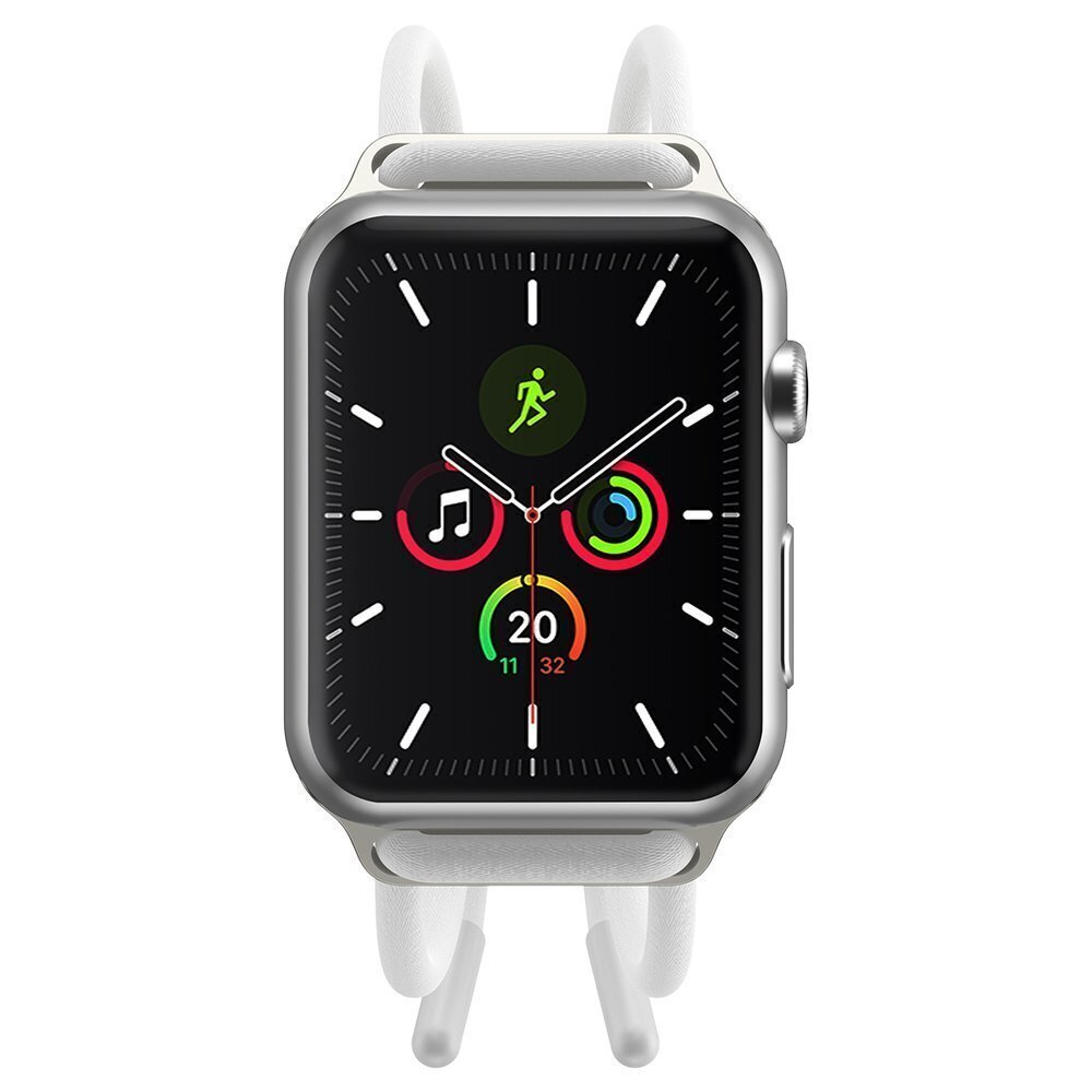 Baseuse lukustatav trossirihm Apple Watchi Let`s go seeriale, 42 mm / 44 mm, valge цена и информация | Nutikellade ja nutivõrude tarvikud | kaup24.ee