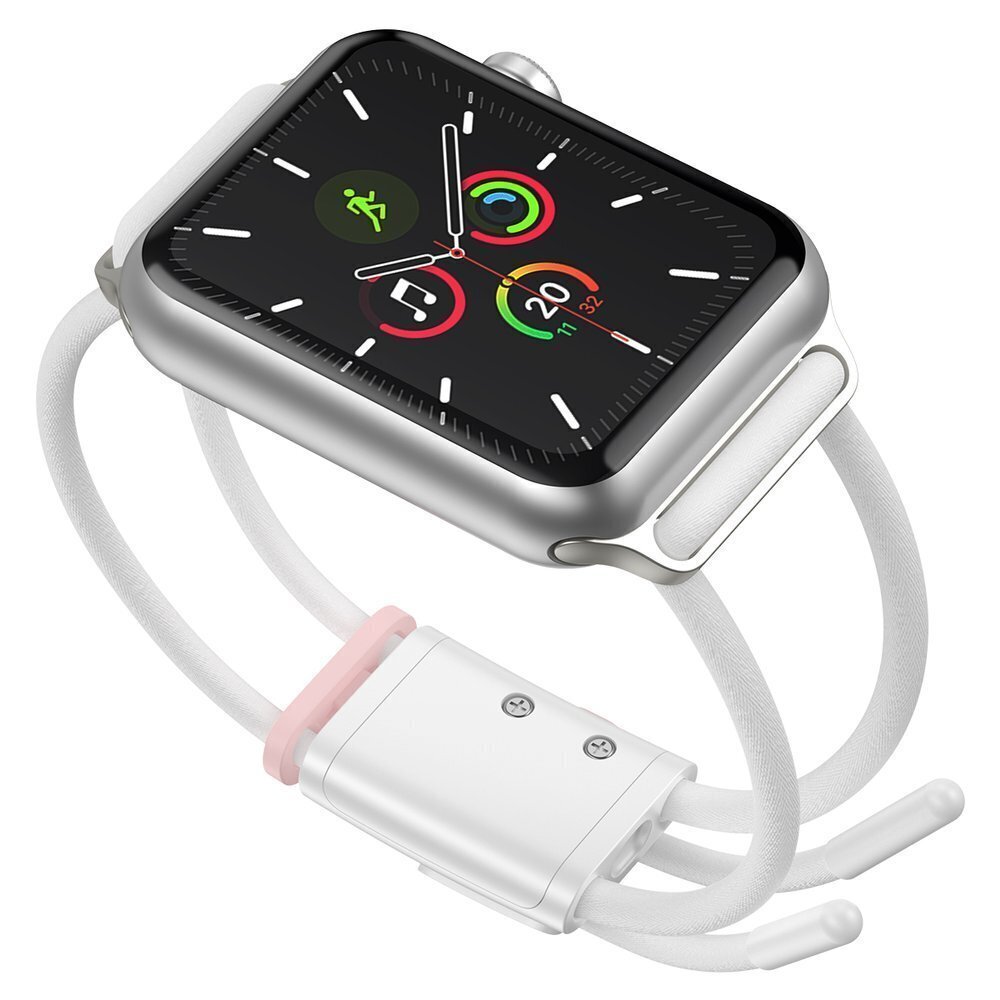 Baseuse lukustatav trossirihm Apple Watchi Let`s go seeriale, 42 mm / 44 mm, valge цена и информация | Nutikellade ja nutivõrude tarvikud | kaup24.ee