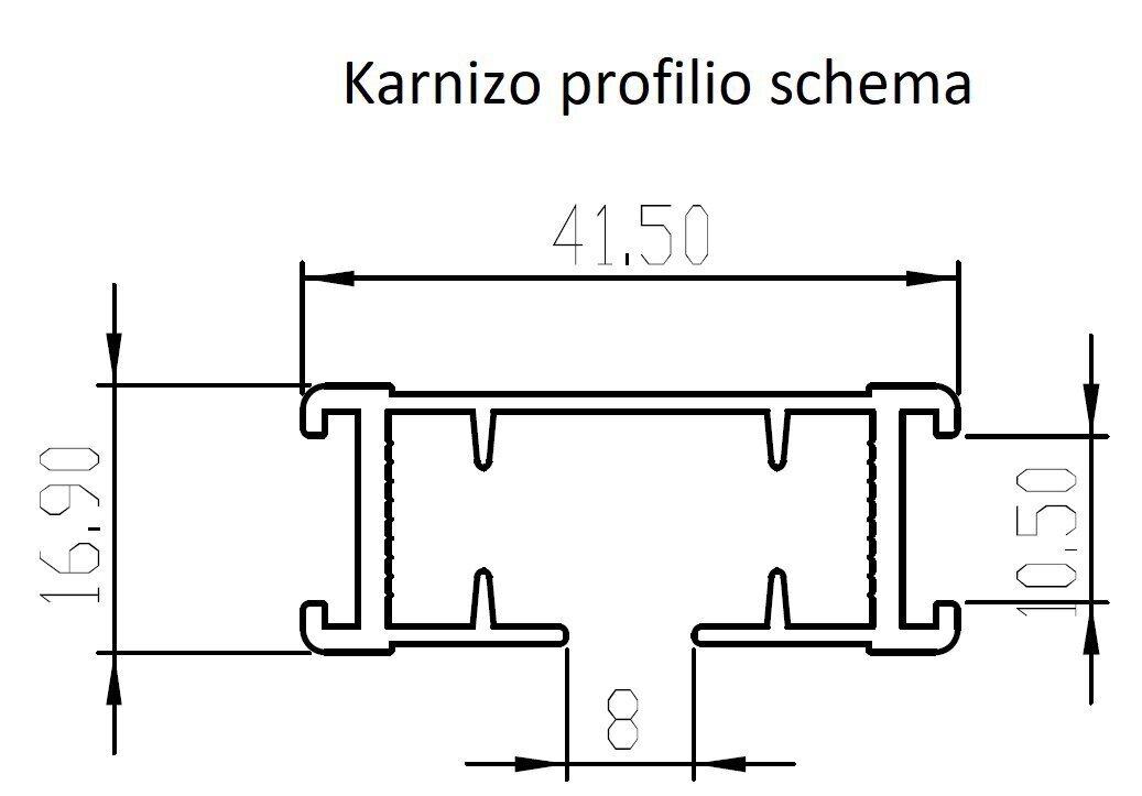 Elektriline karniis Abalon (Hispaania) 316 cm цена и информация | Kardinapuud | kaup24.ee