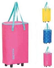 Termokott ratastega Easy Style Bag-Trolley, kollane/sinine/roosa hind ja info | Külmakastid, külmakotid, külmaelemendid | kaup24.ee