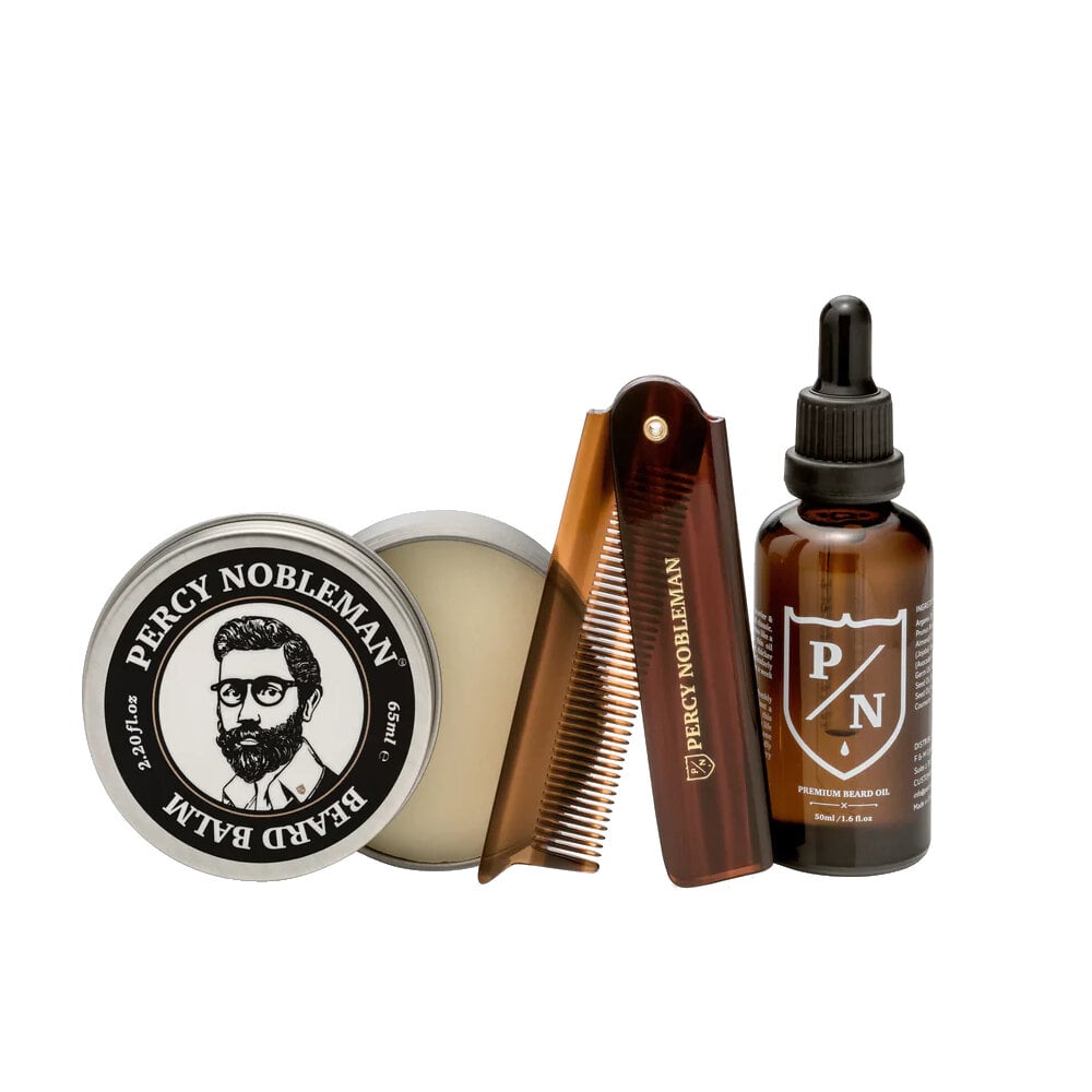 Habemehoolduskomplekt Percy Nobleman Premium Beard Care Kit, 3 toodet цена и информация | Raseerimisvahendid | kaup24.ee