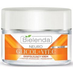 Bielenda Neuro Glikol + Vitamin C kortsudevastane nahatooni ühtlustav öökreem 50 ml цена и информация | Кремы для лица | kaup24.ee