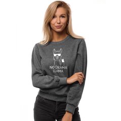 Темно-серый женский джемпер без капюшона "No drama Llama" JS/W01-45582-XXL цена и информация | Женские толстовки | kaup24.ee