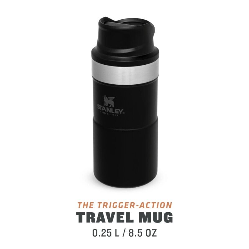 Termoskruus The Trigger-Action Travel Mug Classic, 0,25 l, must цена и информация | Termosed, termostassid | kaup24.ee