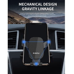 Telefonihoidja autosse iKaku KSC-256 Universal 360 degree Car Air Vent phone Holder with gravity linkage, Black hind ja info | Mobiiltelefonide hoidjad | kaup24.ee