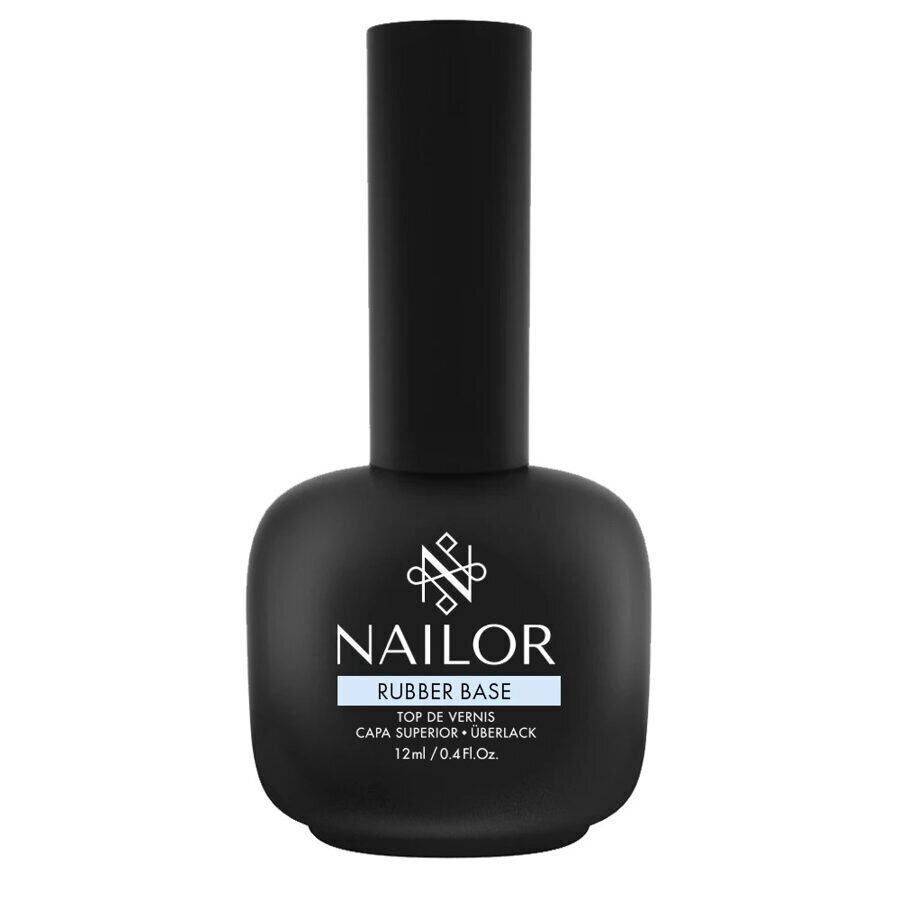 Kummi aluslakk Nailor Rubber Base, 12 ml hind ja info | Küünelakid, küünetugevdajad | kaup24.ee