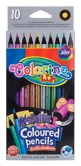 Цветные карандаши COLORINO, 10 шт., 34678PTR цена и информация | Принадлежности для рисования, лепки | kaup24.ee