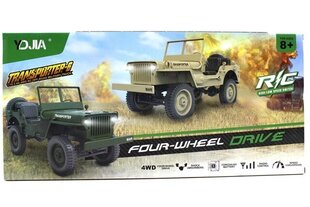 Машина с дистанционным управлением R / C Jeep Green цена и информация | Игрушки для мальчиков | kaup24.ee