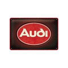 Metallplaat 20 x 30 cm, Audi logo, punane hind ja info | Sisustuselemendid | kaup24.ee