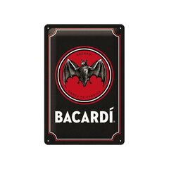 Metallplaat 20 x 30cm, Bacardi Logo, must hind ja info | Sisustuselemendid | kaup24.ee