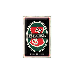 Metallplaat 20 x 30, Becks - Key logo hind ja info | Sisustuselemendid | kaup24.ee