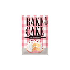 Metallplaat 20 x 30 cm, Bake a cake цена и информация | Детали интерьера | kaup24.ee