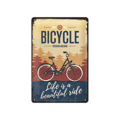 Metallplaat 20 x 30 cm, Bicycle Life is a beautiful ride hind ja info | Sisustuselemendid | kaup24.ee