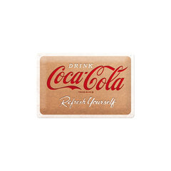Металлическая пластина Coca Cola - Cardboard logo, 20 х 30 см цена и информация | Детали интерьера | kaup24.ee