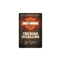 Metallplaat 20 x 30 cm, Harley-Davidson - Road is Calling hind ja info | Sisustuselemendid | kaup24.ee