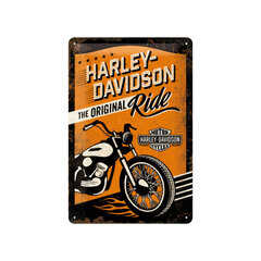 Металлическая пластина 20 x 30 см, Harley-Davidson The Original Ride цена и информация | Детали интерьера | kaup24.ee