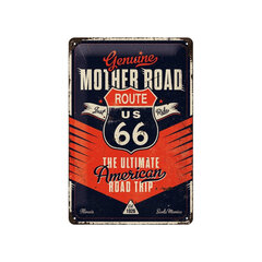 Metallplaat 20 x 30 cm, Route 66 The Ultimate Road Trip hind ja info | Sisustuselemendid | kaup24.ee