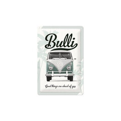 Metallplaat 20 x 30 cm, VW Bulli Good things are ahead of you цена и информация | Детали интерьера | kaup24.ee