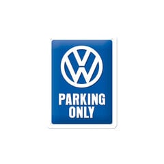 Металлическая пластина VW Parking only, 20 x 30 см цена и информация | Детали интерьера | kaup24.ee