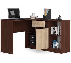 Письменный стол NORE B-17, темно-коричневый/светло-коричневый цена и информация | Компьютерные, письменные столы | kaup24.ee