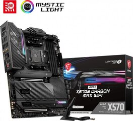 MSI MPG X570S CARBON MAX WIFI AM4 3xM.2PCIe/SATA 1xM.2PCIe 8xSATA HDMI ATX MB hind ja info | Emaplaadid | kaup24.ee