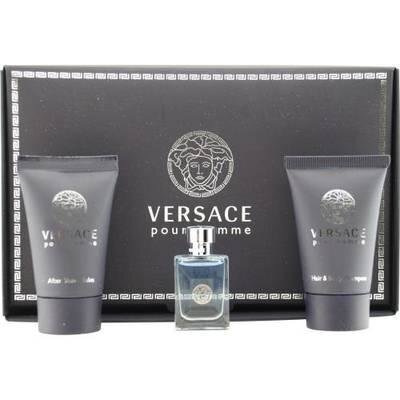 Meeste komplekt Versace Pour Homme: Edt 5 ml + dušigeel 25 ml + raseerimisjärgne palsam 25 ml цена и информация | Meeste parfüümid | kaup24.ee