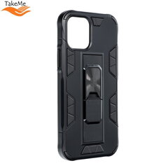 TakeMe Defender бронированный защитный чехол с подставкой для Apple iPhone 12 Pro Max Черный цена и информация | Чехлы для телефонов | kaup24.ee