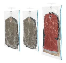 Вакуумный мешок для одежды с вешалкой, 105x70​​ см цена и информация | Вешалки и мешки для одежды | kaup24.ee