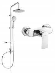 Dušisüsteem koos segistiga Mexen Carl Royo, Chrome hind ja info | Komplektid ja dušipaneelid | kaup24.ee