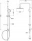 Termostaatsegistiga dušisüsteem Mexen Erik Cube 2, Chrome цена и информация | Komplektid ja dušipaneelid | kaup24.ee