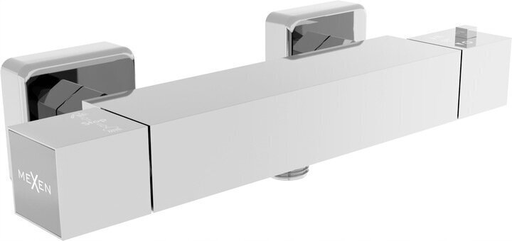 Dušisüsteem termostaatsegistiga Mexen Carl Cube, Chrome hind ja info | Komplektid ja dušipaneelid | kaup24.ee