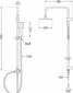 Termostaatsegistiga dušisüsteem Mexen Tord Kai 2, Black hind ja info | Komplektid ja dušipaneelid | kaup24.ee