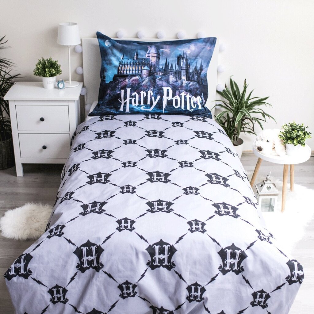 Voodipesukomplekt pimedas helendav Harry Potter, 2-osaline цена и информация | Beebide ja laste voodipesu | kaup24.ee
