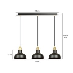 Emibig подвесной светильник Ibor 3 Black цена и информация | Люстры | kaup24.ee
